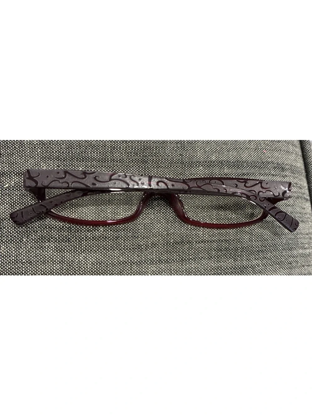 Nichole miller Rectangular - Deep Burgundy eye glass frames